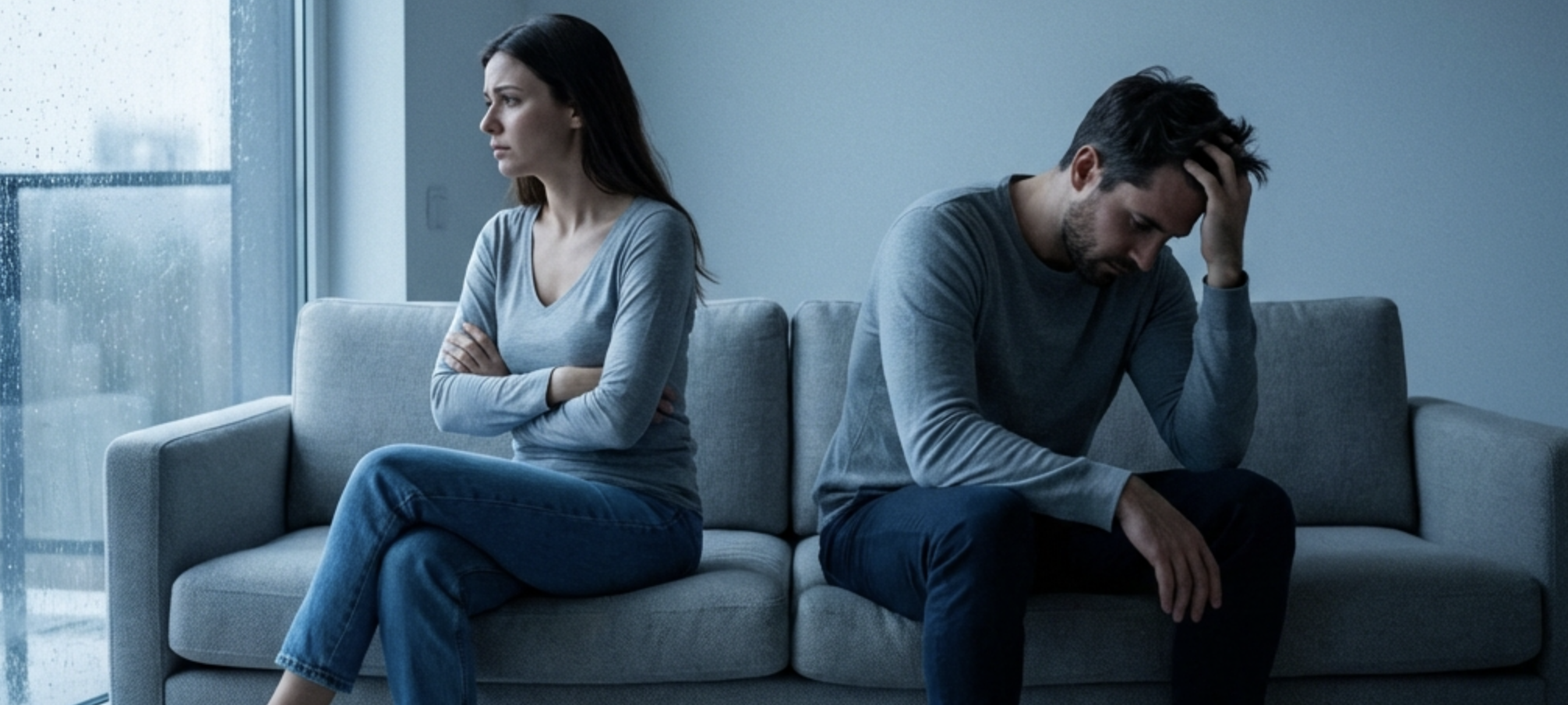 Paar im Konflikt, abgewendet